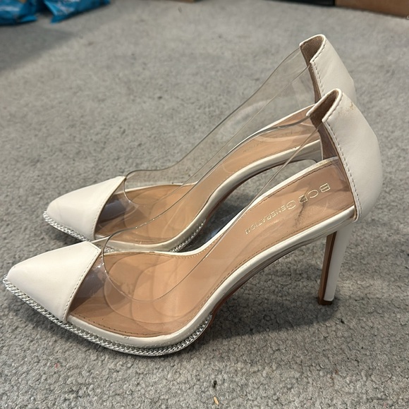 BCBG White Heels, in good condition - Picture 2 of 3